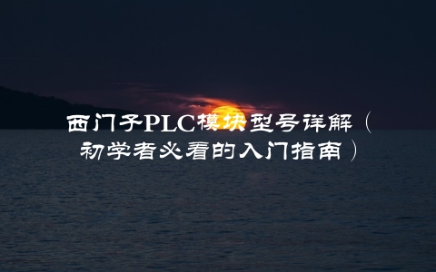 西门子PLC模块型号详解（初学者必看的入门指南）